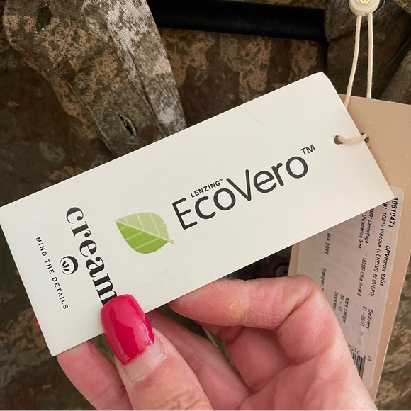 Cream Crvimma Camouflage, Gold Shimmer Cuffs, Shirt, NWT - Picture 14 of 14